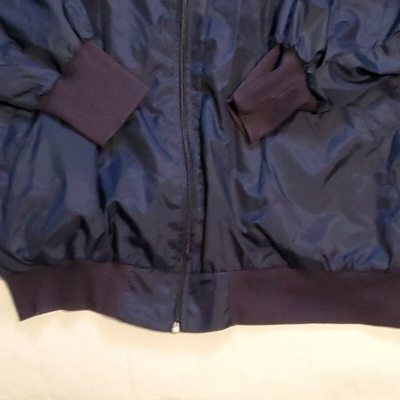 VINTAGE 90's Nautica Spell out Windbreaker/Bomber Jacket zip up Blue Men's L XL - Picture 3 of 10